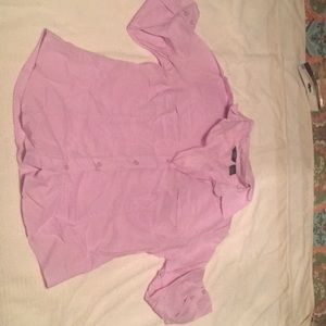 Pink three-quarter sleeve collared blouse